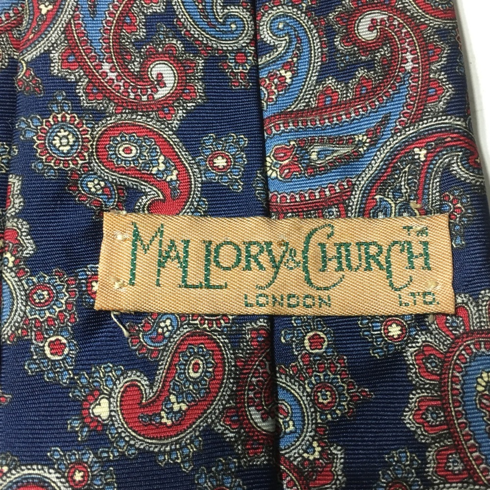 🔥 Vintage MALLORY & Church Ltd Paisley Tie - Picture 3 of 3